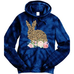 Leopard Floral Bunny Tie Dye Hoodie