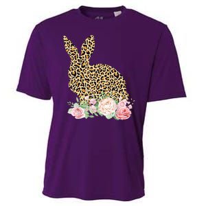 Leopard Floral Bunny Cooling Performance Crew T-Shirt