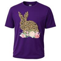 Leopard Floral Bunny Cooling Performance Crew T-Shirt