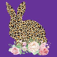Leopard Floral Bunny Cooling Performance Crew T-Shirt