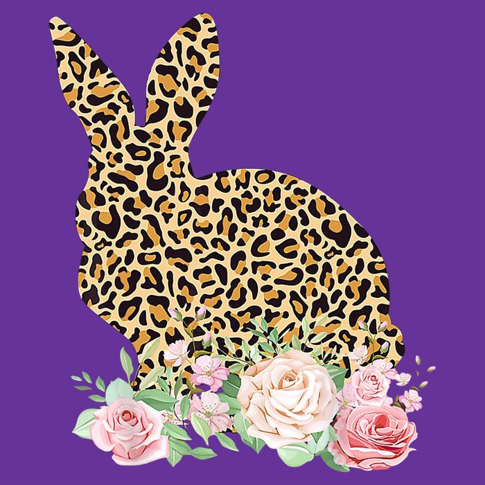 Leopard Floral Bunny Cooling Performance Crew T-Shirt