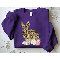 Leopard Floral Bunny Sweatshirt