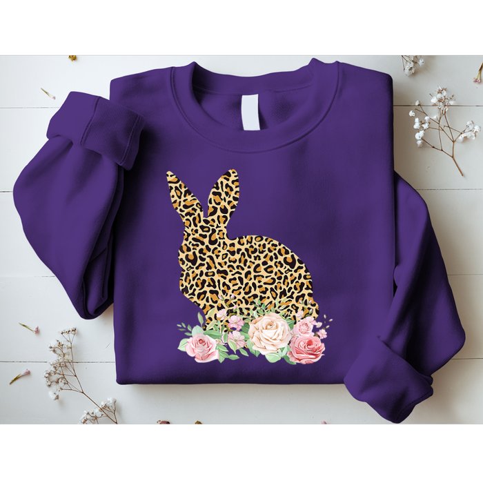 Leopard Floral Bunny Sweatshirt