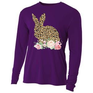 Leopard Floral Bunny Cooling Performance Long Sleeve Crew