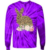 Leopard Floral Bunny Tie-Dye Long Sleeve Shirt