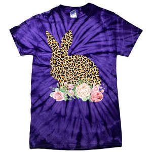 Leopard Floral Bunny Tie-Dye T-Shirt