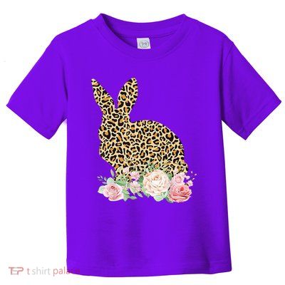 Leopard Floral Bunny Toddler T-Shirt