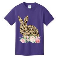 Leopard Floral Bunny Kids T-Shirt