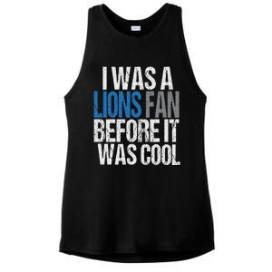 Lions Fan Before It Was Cool Lions Gear Lions Fan Ladies PosiCharge Tri-Blend Wicking Tank