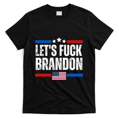 LetS F Brandon Conservative Anti Liberal Us Flag T-Shirt