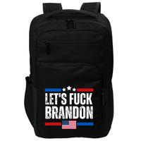 LetS F Brandon Conservative Anti Liberal Us Flag Impact Tech Backpack