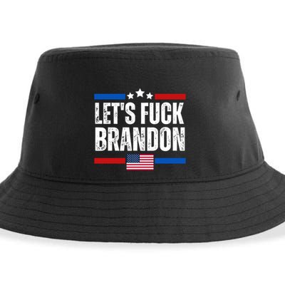 LetS F Brandon Conservative Anti Liberal Us Flag Sustainable Bucket Hat