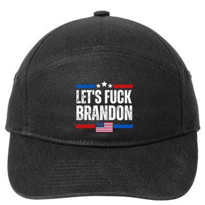 LetS F Brandon Conservative Anti Liberal Us Flag 7-Panel Snapback Hat