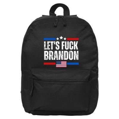 LetS F Brandon Conservative Anti Liberal Us Flag 16 in Basic Backpack