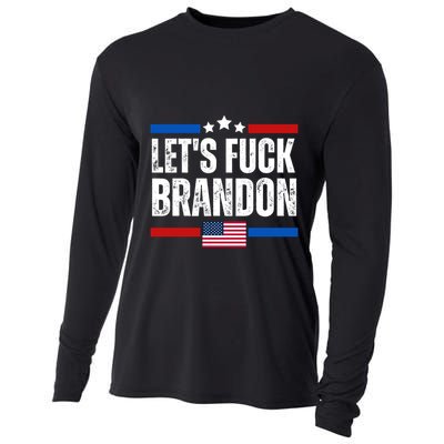 LetS F Brandon Conservative Anti Liberal Us Flag Cooling Performance Long Sleeve Crew