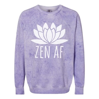 Lotus Flower Buddhism Zen Af Gift Colorblast Crewneck Sweatshirt