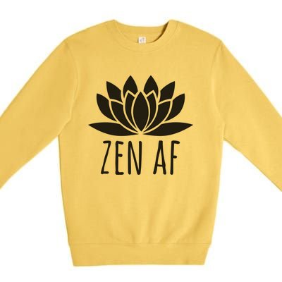 Lotus Flower Buddhism Zen Af Gift Premium Crewneck Sweatshirt