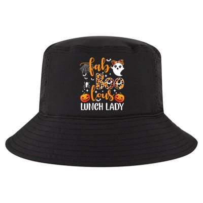 Leopard Fab Boo Lous Lunch Lady Team Teacher Halloween Cool Comfort Performance Bucket Hat