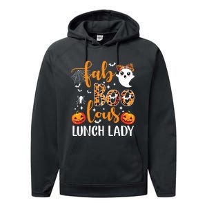 Leopard Fab Boo Lous Lunch Lady Team Teacher Halloween Performance Fleece Hoodie