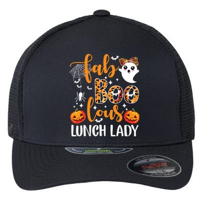 Leopard Fab Boo Lous Lunch Lady Team Teacher Halloween Flexfit Unipanel Trucker Cap