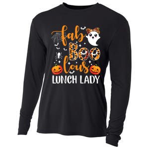 Leopard Fab Boo Lous Lunch Lady Team Teacher Halloween Cooling Performance Long Sleeve Crew