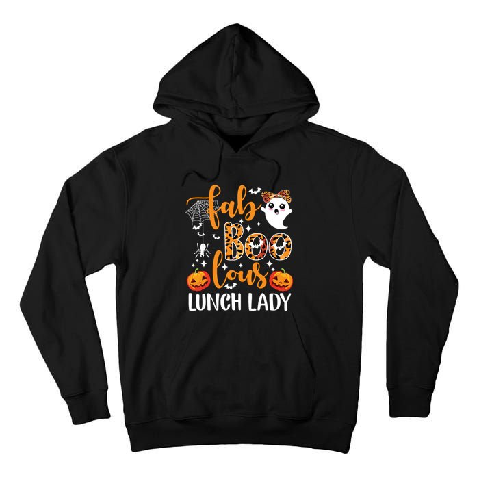 Leopard Fab Boo Lous Lunch Lady Team Teacher Halloween Tall Hoodie