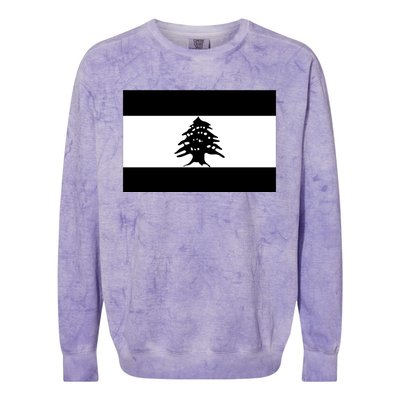 Lebanon Flag Black And White Colorblast Crewneck Sweatshirt