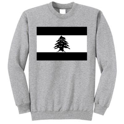 Lebanon Flag Black And White Tall Sweatshirt