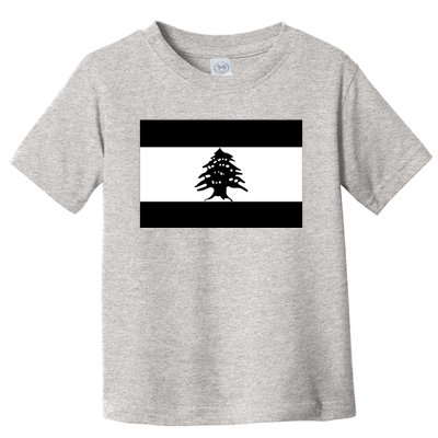 Lebanon Flag Black And White Toddler T-Shirt