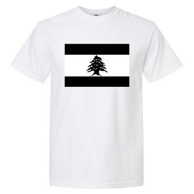 Lebanon Flag Black And White Garment-Dyed Heavyweight T-Shirt