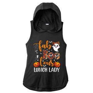 Leopard Fab Boo Lous Lunch Lady Team Teacher Halloween Ladies PosiCharge Tri-Blend Wicking Draft Hoodie Tank