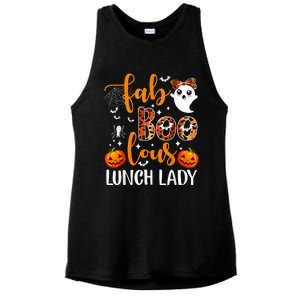 Leopard Fab Boo Lous Lunch Lady Team Teacher Halloween Ladies PosiCharge Tri-Blend Wicking Tank