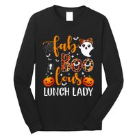 Leopard Fab Boo Lous Lunch Lady Team Teacher Halloween Long Sleeve Shirt