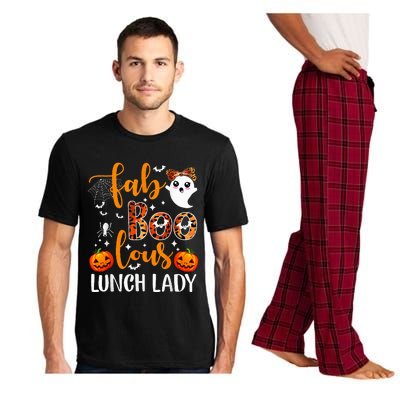 Leopard Fab Boo Lous Lunch Lady Team Teacher Halloween Pajama Set