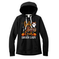 Leopard Fab Boo Lous Lunch Lady Team Teacher Halloween Women's Fleece Hoodie