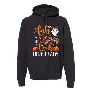 Leopard Fab Boo Lous Lunch Lady Team Teacher Halloween Premium Hoodie