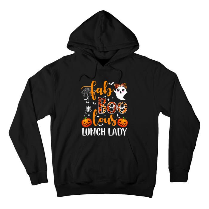 Leopard Fab Boo Lous Lunch Lady Team Teacher Halloween Tall Hoodie