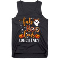 Leopard Fab Boo Lous Lunch Lady Team Teacher Halloween Tank Top