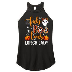 Leopard Fab Boo Lous Lunch Lady Team Teacher Halloween Women's Perfect Tri Rocker Tank