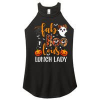 Leopard Fab Boo Lous Lunch Lady Team Teacher Halloween Women's Perfect Tri Rocker Tank