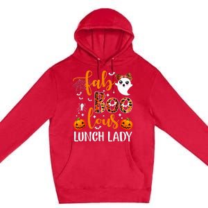 Leopard Fab Boo Lous Lunch Lady Team Teacher Halloween Premium Pullover Hoodie