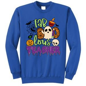 Leopard Fab Boo Lous Lunch Lady Team Teacher Halloween Gift Sweatshirt