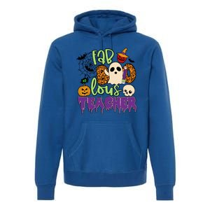 Leopard Fab Boo Lous Lunch Lady Team Teacher Halloween Gift Premium Hoodie