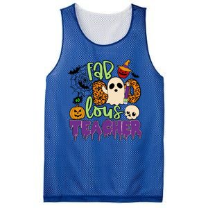 Leopard Fab Boo Lous Lunch Lady Team Teacher Halloween Gift Mesh Reversible Basketball Jersey Tank