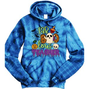 Leopard Fab Boo Lous Lunch Lady Team Teacher Halloween Gift Tie Dye Hoodie