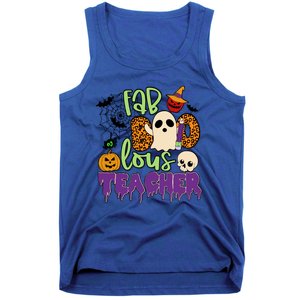 Leopard Fab Boo Lous Lunch Lady Team Teacher Halloween Gift Tank Top