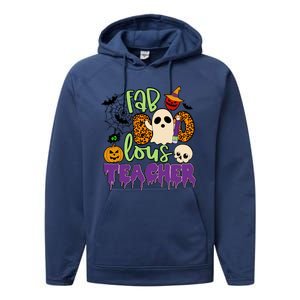 Leopard Fab Boo Lous Lunch Lady Team Teacher Halloween Gift Performance Fleece Hoodie