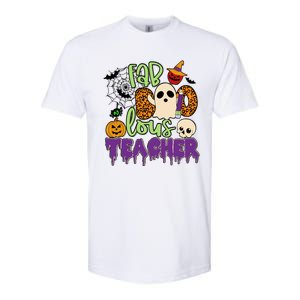 Leopard Fab Boo Lous Lunch Lady Team Teacher Halloween Gift Softstyle CVC T-Shirt