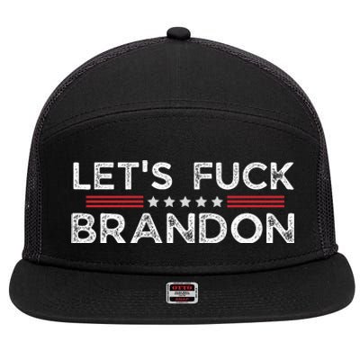 Let's Fuck Brandon Funny 7 Panel Mesh Trucker Snapback Hat