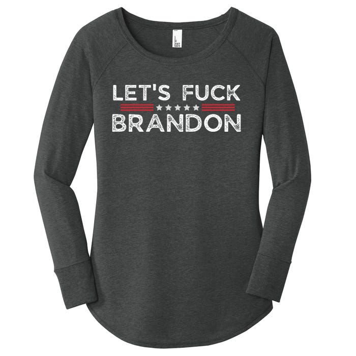 Let's Fuck Brandon Funny Women's Perfect Tri Tunic Long Sleeve Shirt